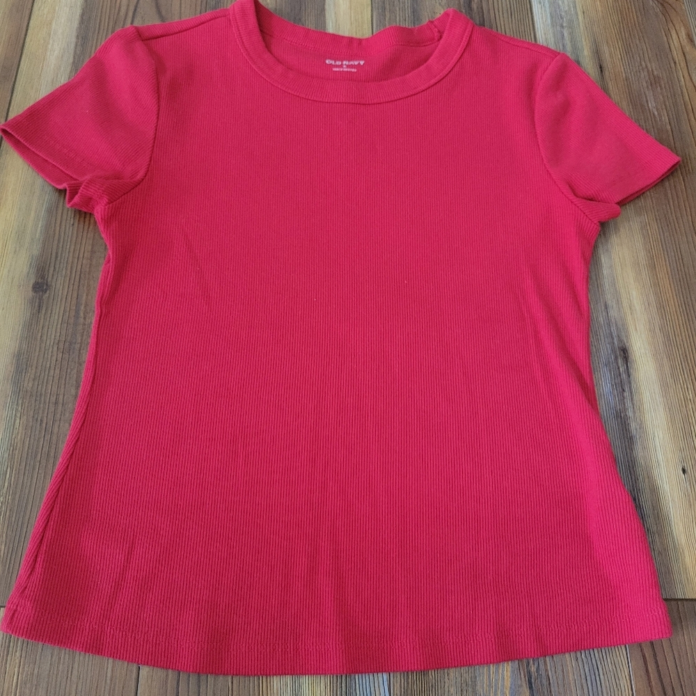 Old Navy Womens Size Medium Red Stretchy Top